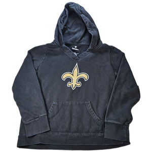Fanatics Hoodie Women's Black L New Orleans Saints Pullover Fleece